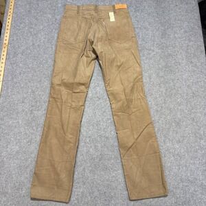 Vintage Levis 519 Corduroy Pants Mens 32x33 Tan Slim Straight Deadstock 1523